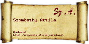 Szombathy Attila névjegykártya